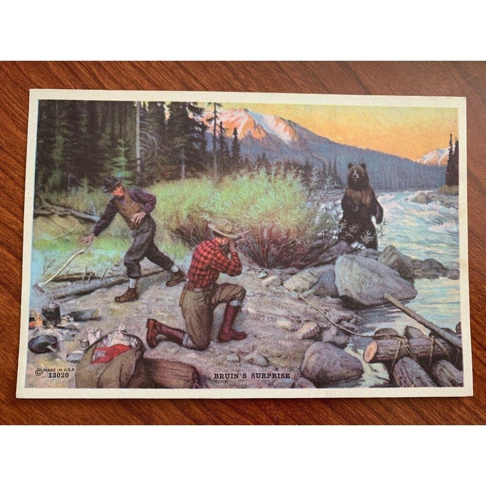 Vintage Calendar Print "Bruin's Surprise" 6.5x4.5